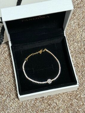 Pandora Gold Plated Tennis Bracelet
